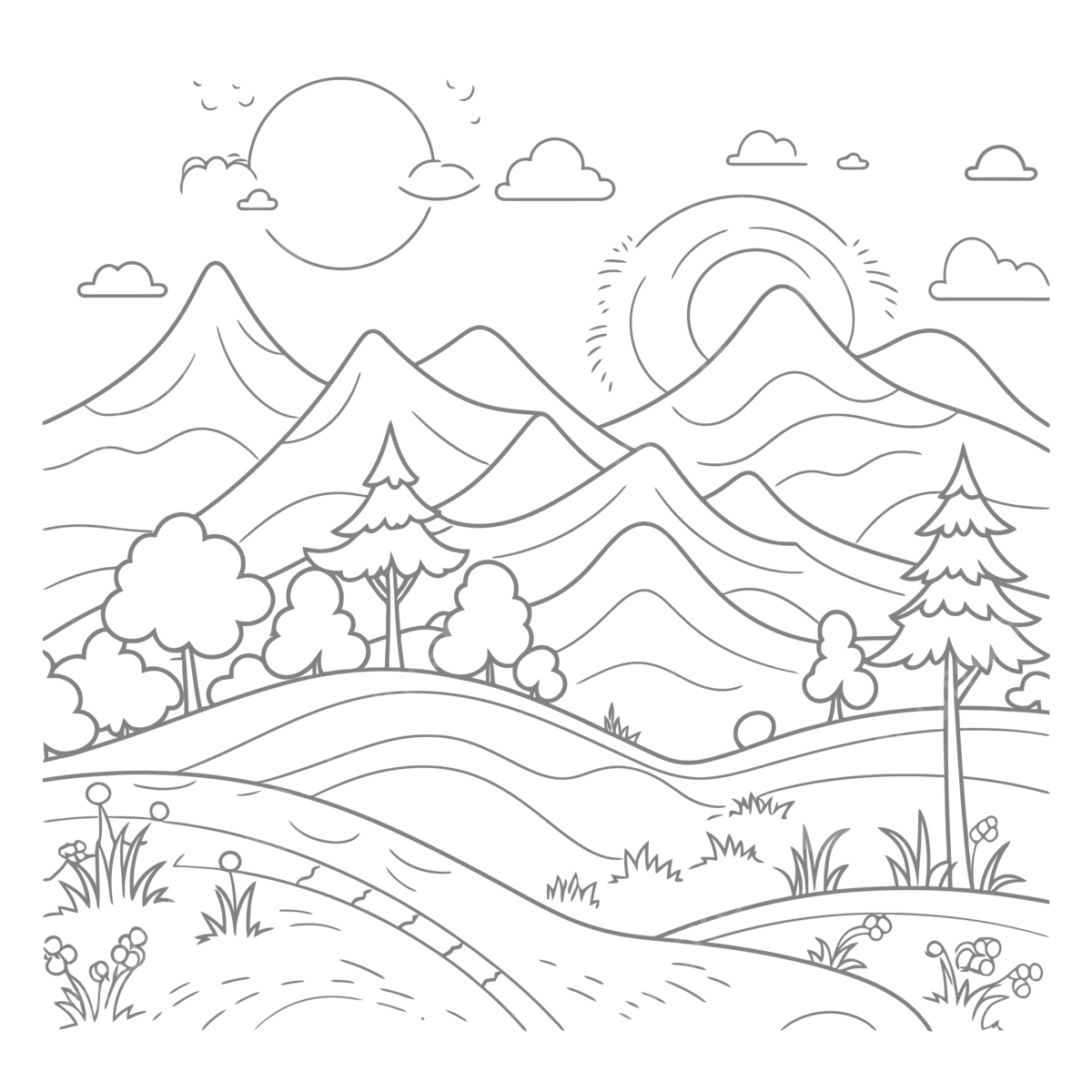 printable mountain pictures