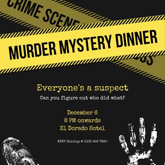 Printable Murder Mystery Invitation Template Printable Templates