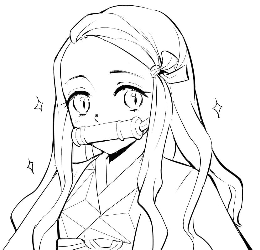 printable coloring pages nezuko