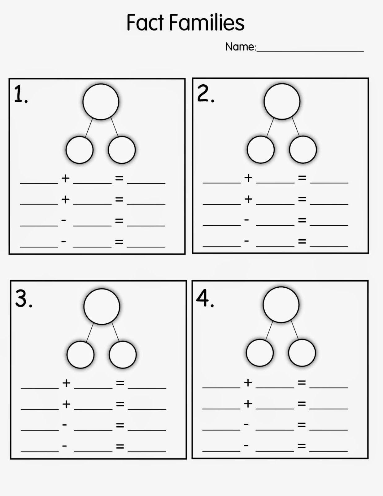 number bond cards printable