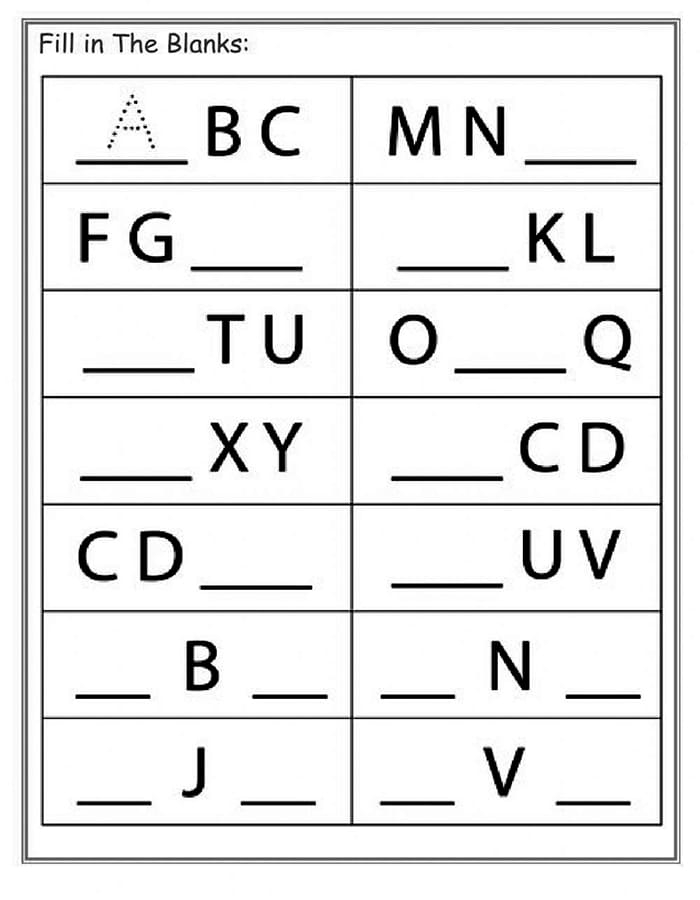 printable worksheet for nursery