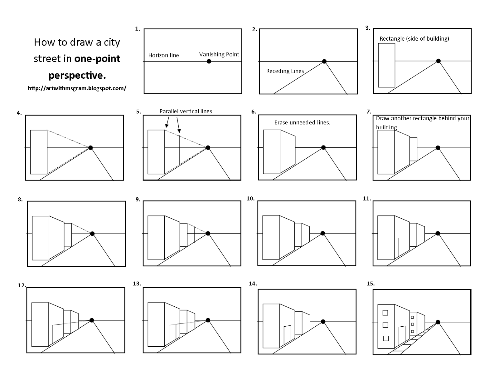 Printable One Point Perspective Worksheet AlphabetWorksheetsFree