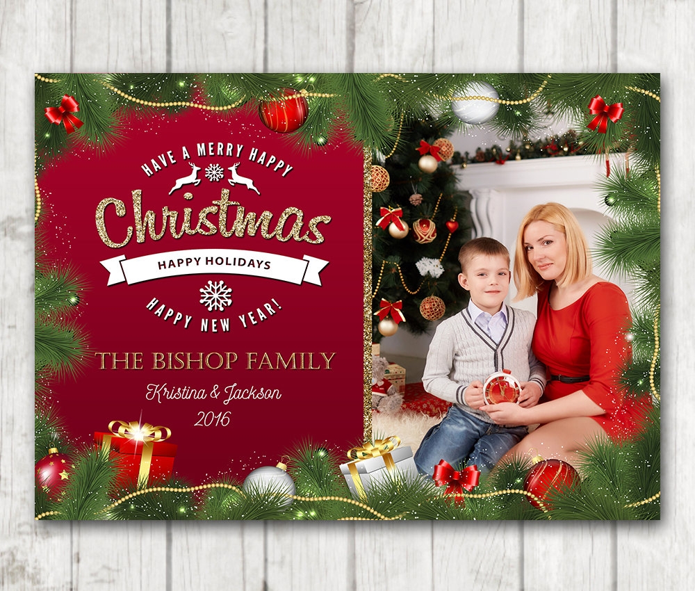 personalized christmas cards printable free