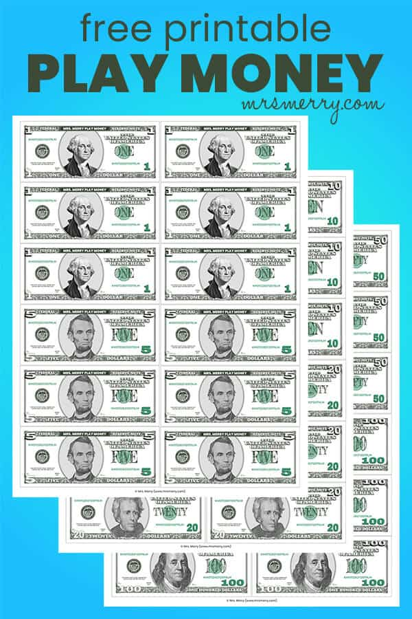 money activities for kids printable