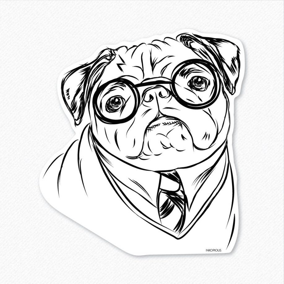 Pug Dog Coloring Pages