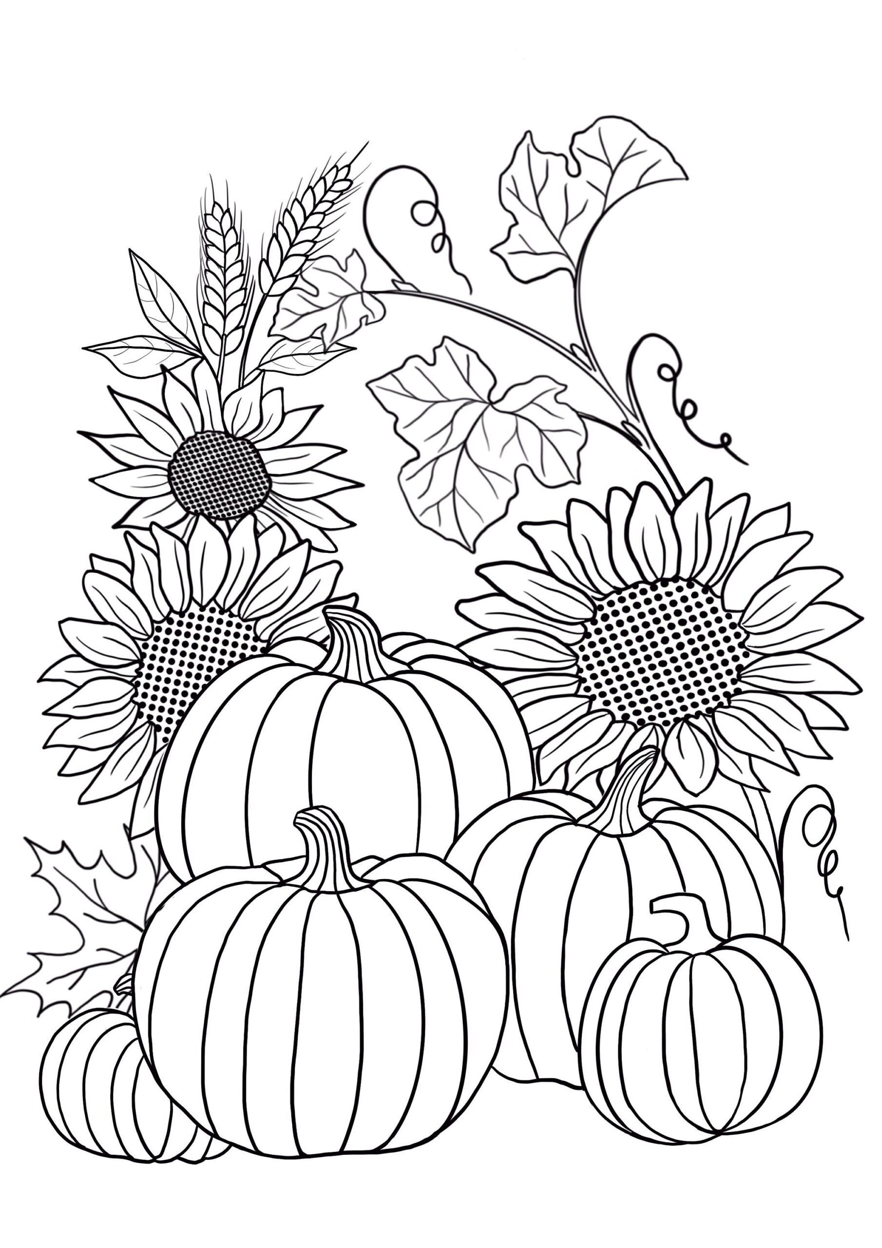 printable fall coloring pages free