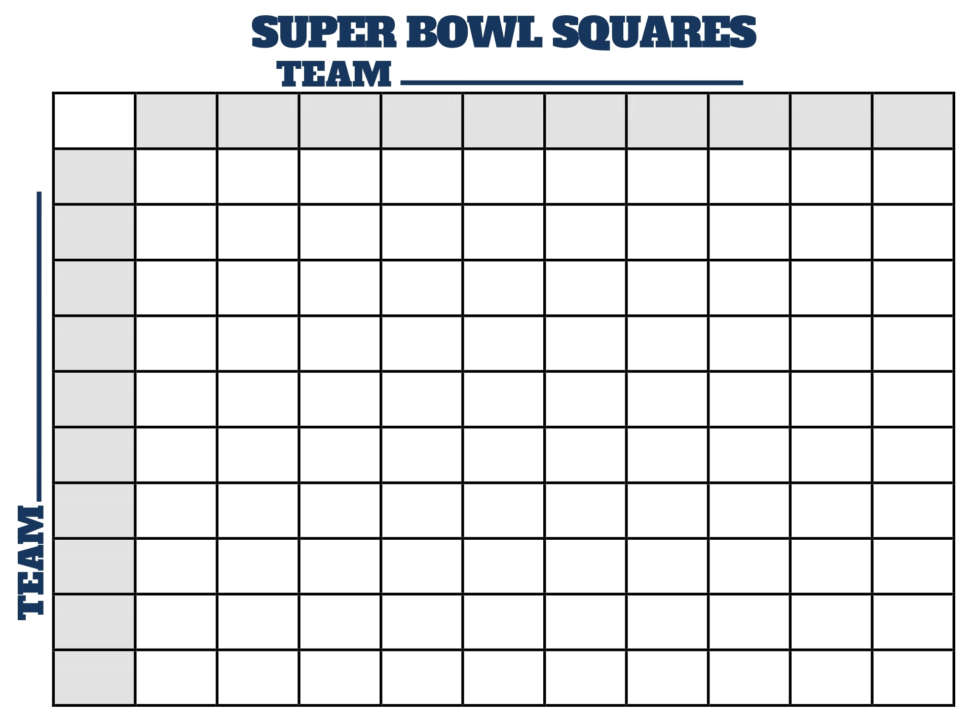 free printable super bowl square template
