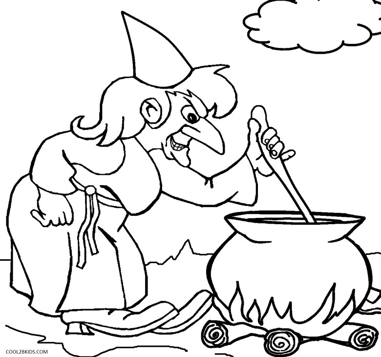 Witch Coloring Page