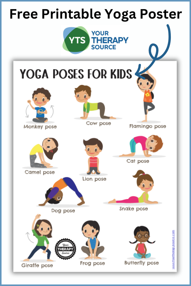 Printable Yoga Poses For Kids Free PDF Your Therapy Source
