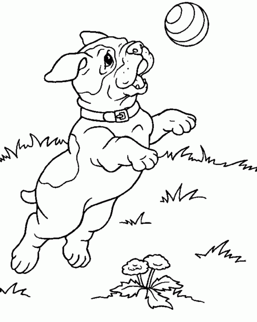 puppy coloring pages to print free