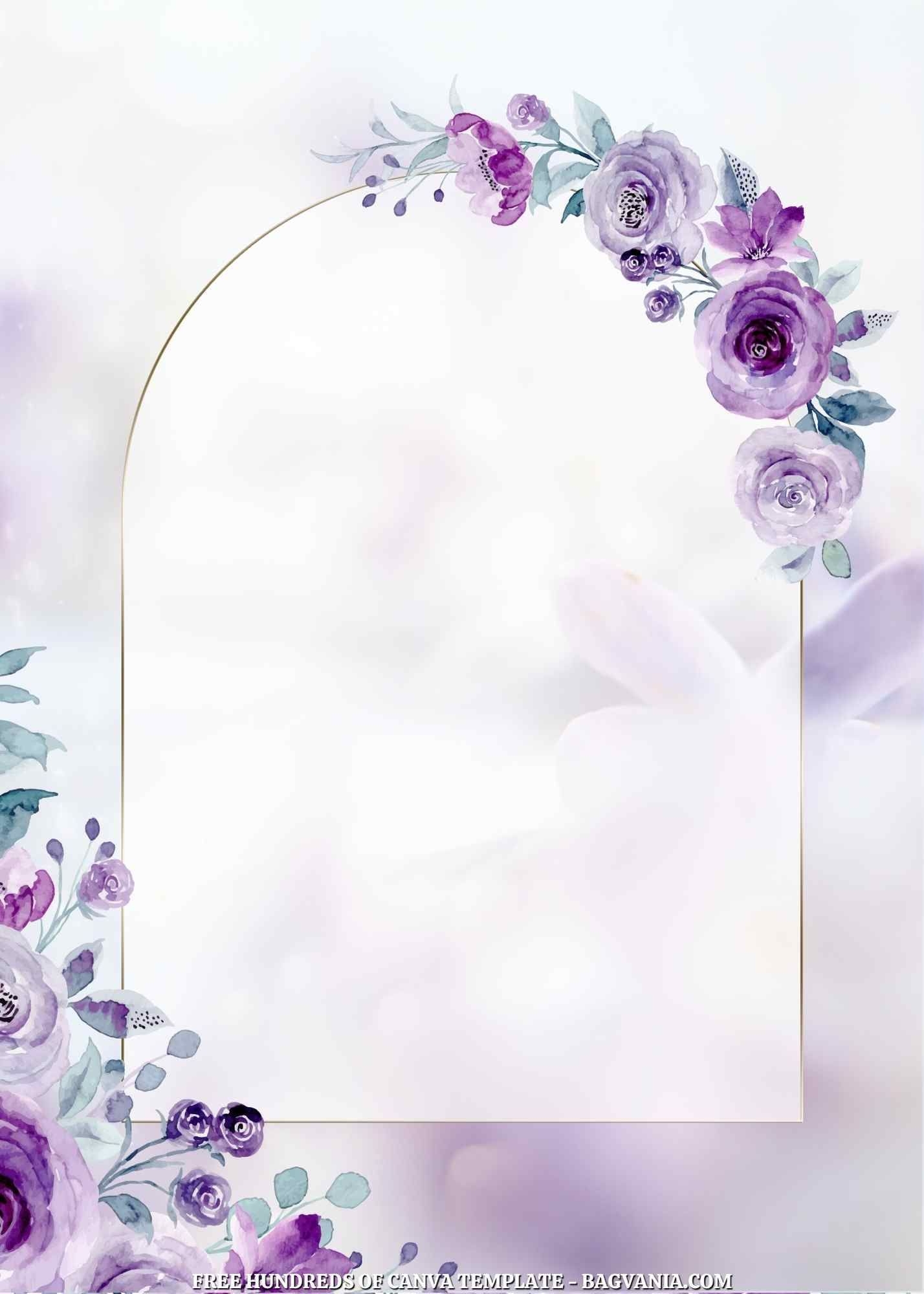 Purple Wedding Invitation Templates Prntbl concejomunicipaldechinu gov co