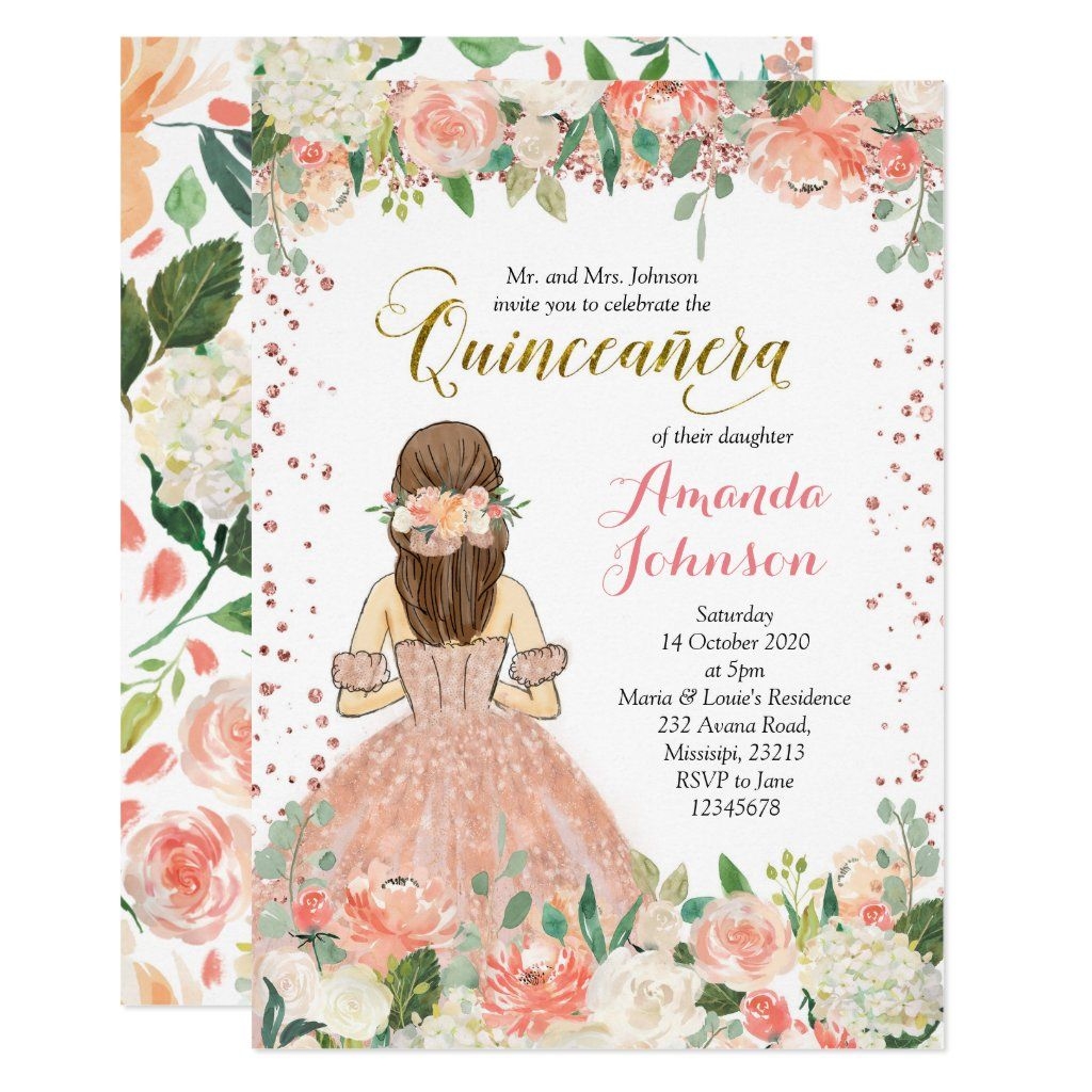 Quinceanera Invitations Templates In Spanish