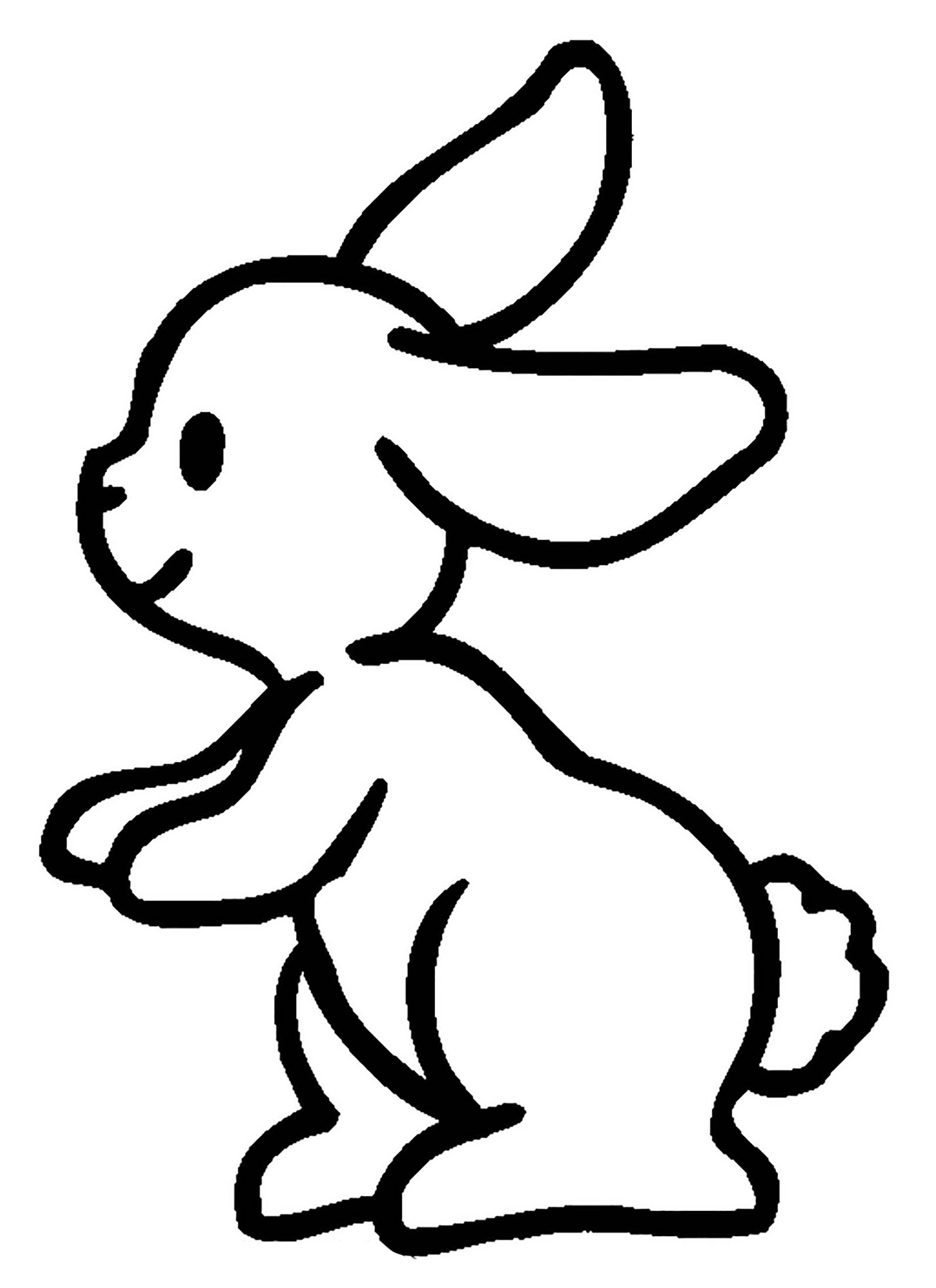 Rabbit Coloring Page For Kids Rabbit Bunny Coloring Pages