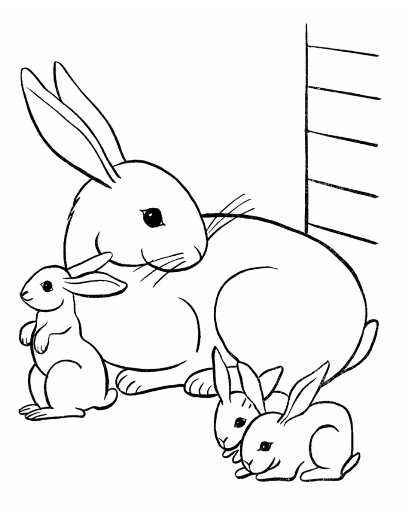 Easter Rabbit Coloring Pages