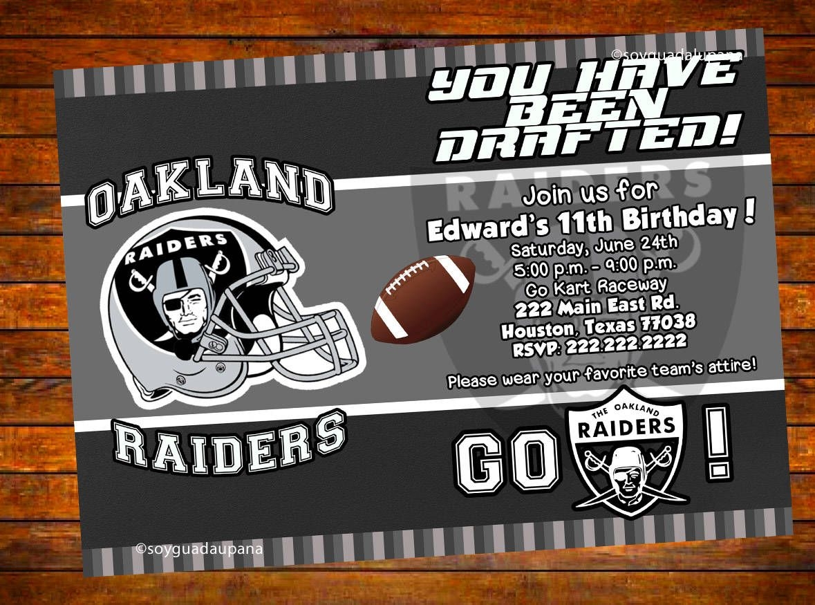 Raiders Invitation Template Free Printable Word Searches