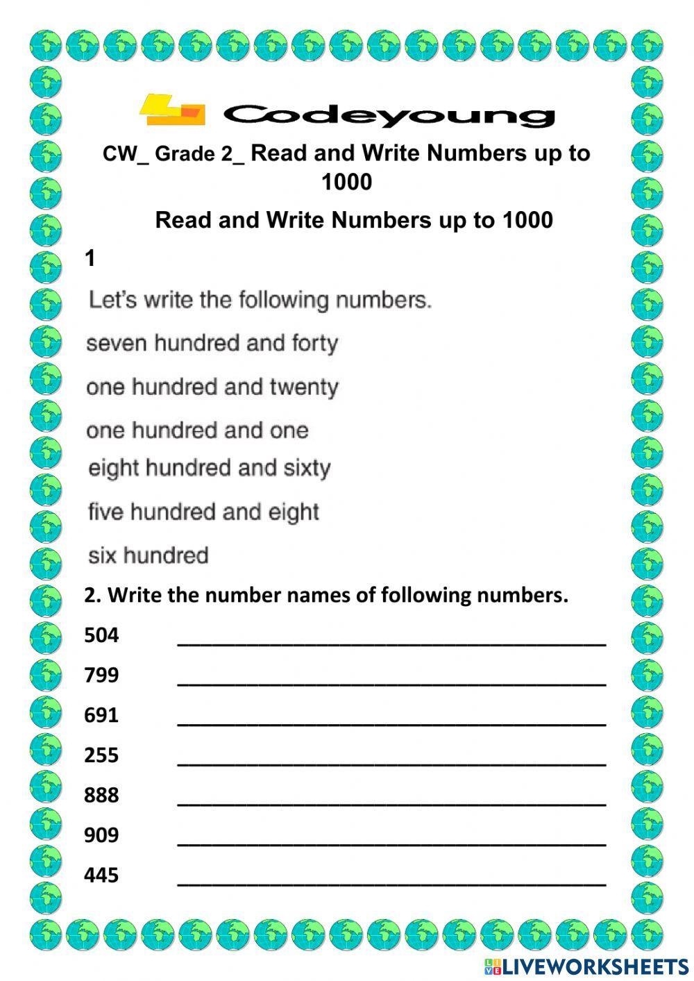 read worksheet
