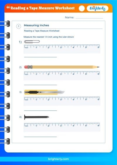 Reading A Tape Measure And Ruler PDF DIGITAL DOWNLOAD Etsy