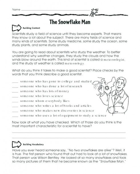 Reading Comprehension Worksheets For College