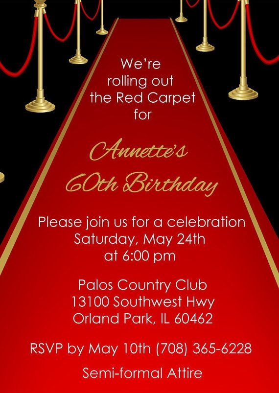 Red Carpet Invitation Template Printable Calendars AT A GLANCE
