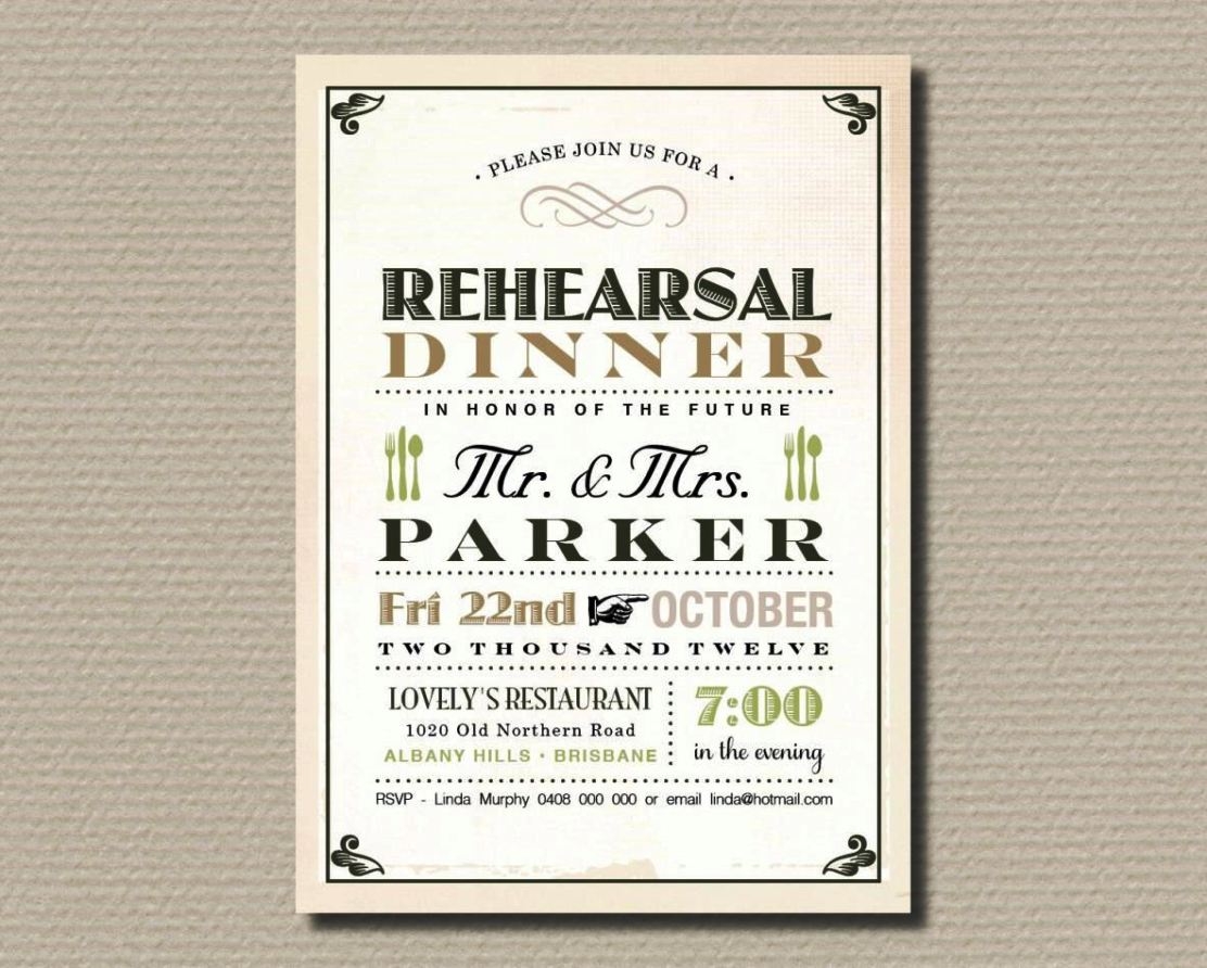 Rehearsal Dinner Invitations Templates Free SampleTemplatess 