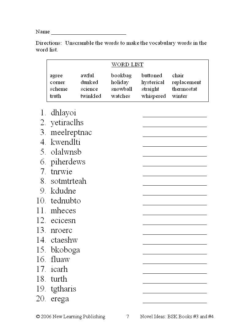 respect worksheets