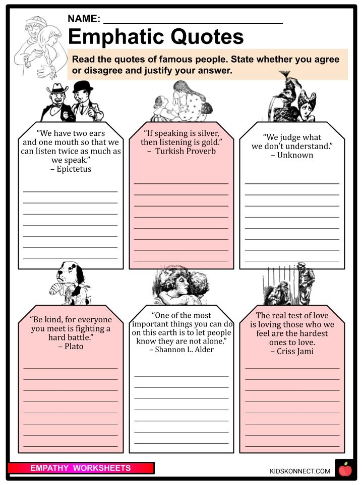 Responding With Empathy Worksheet Live Worksheets Worksheets Library