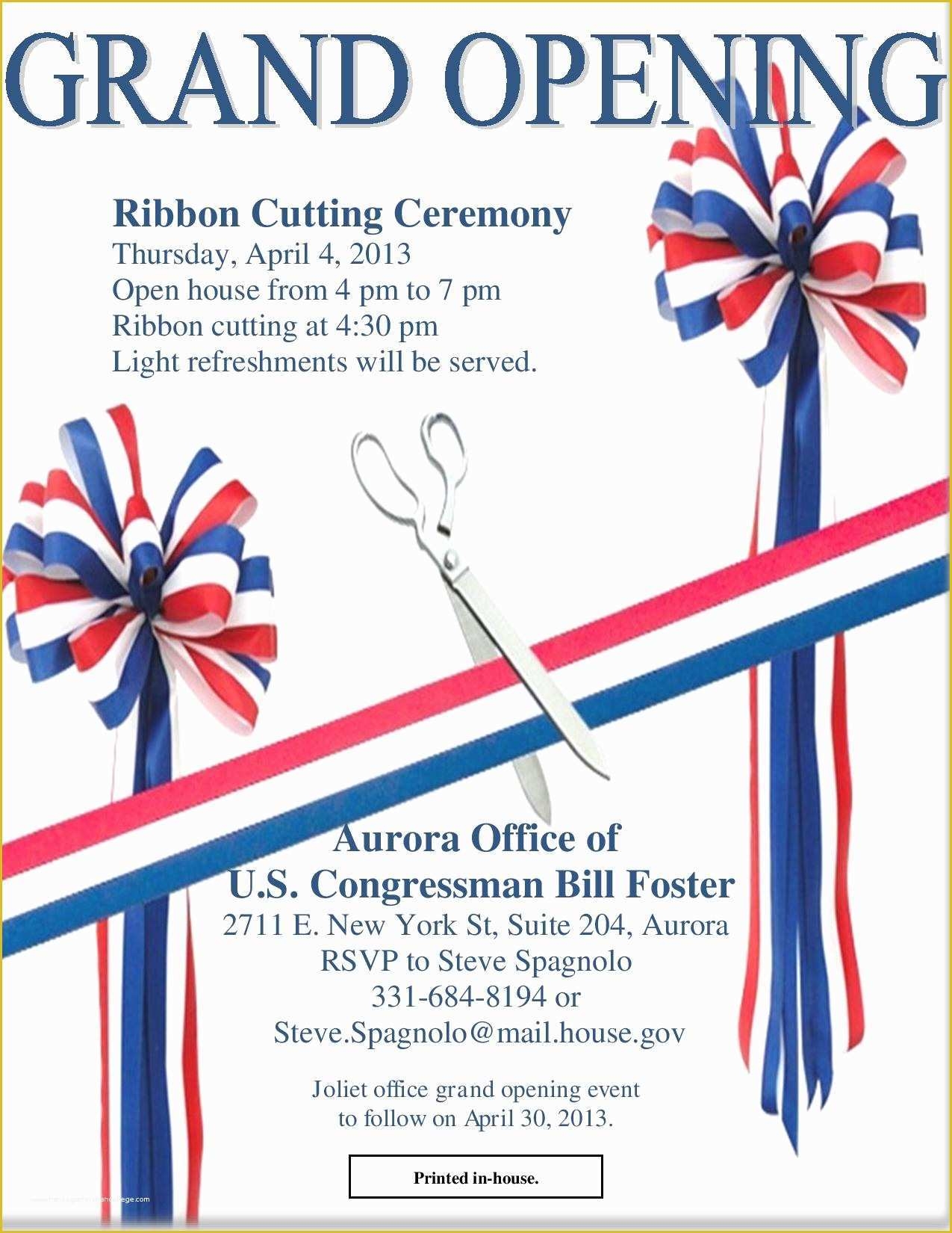 Ribbon Cutting Ceremony Invitation Template Free Of Ribbon Cutting 