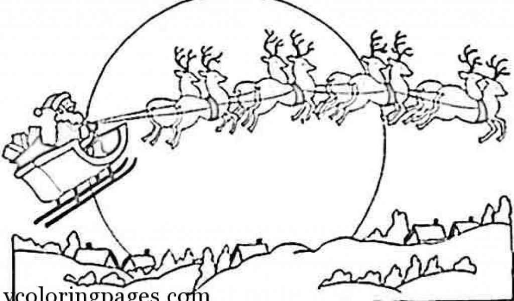 Rudolph Reindeer Coloring Page Santa Coloring Home