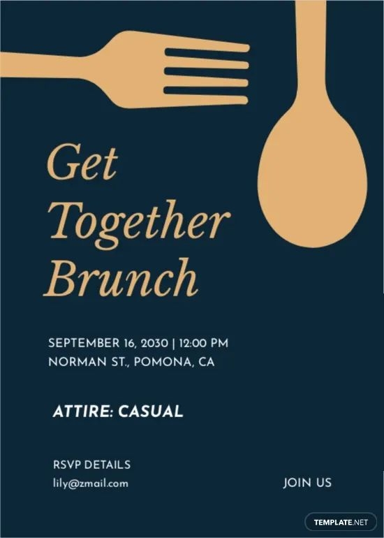 Sample Get Together Invitation Template Download In PNG JPG