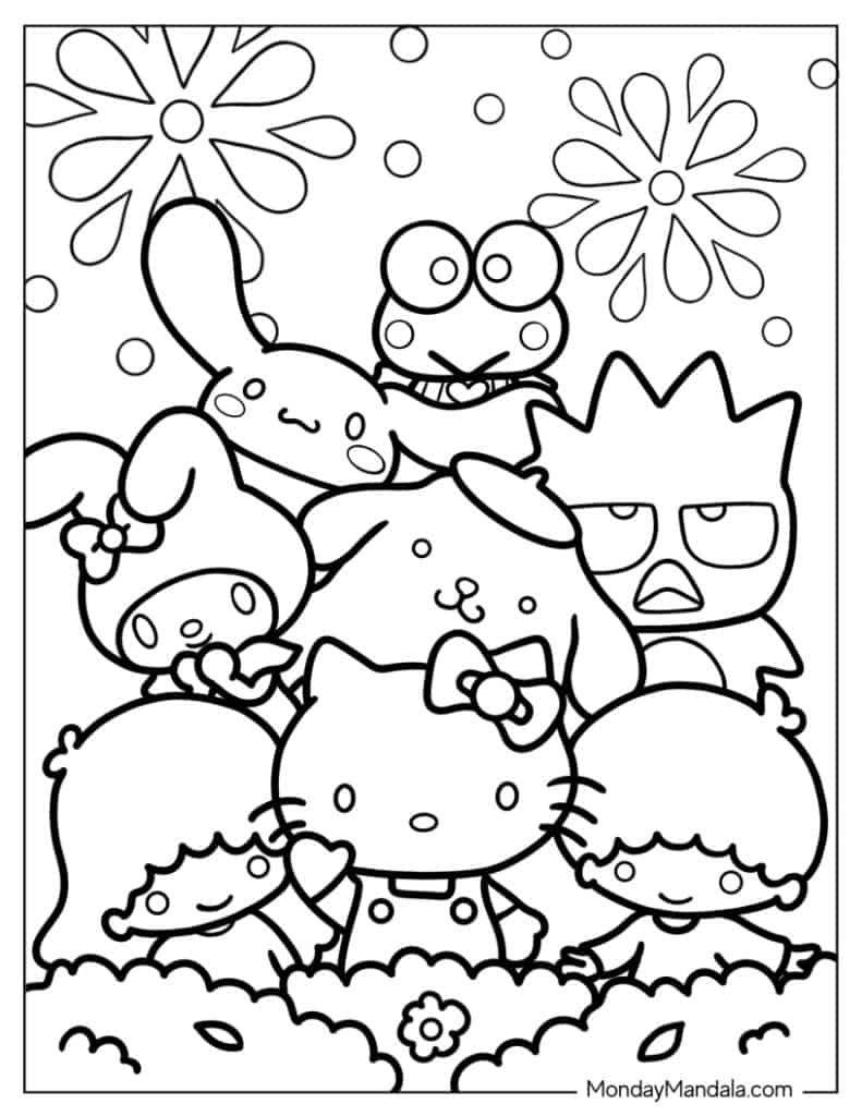 Sanrio Coloring Pages Coloring Home