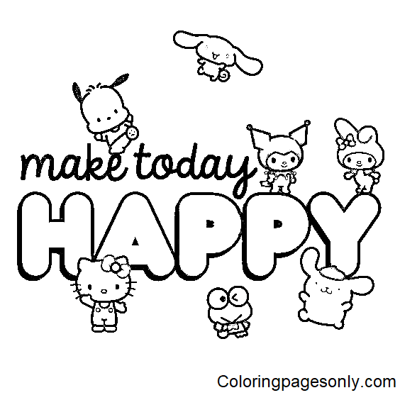 sanrio coloring page free
