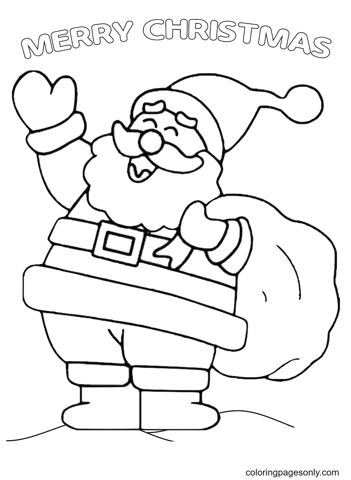 free printable coloring pages of santa claus