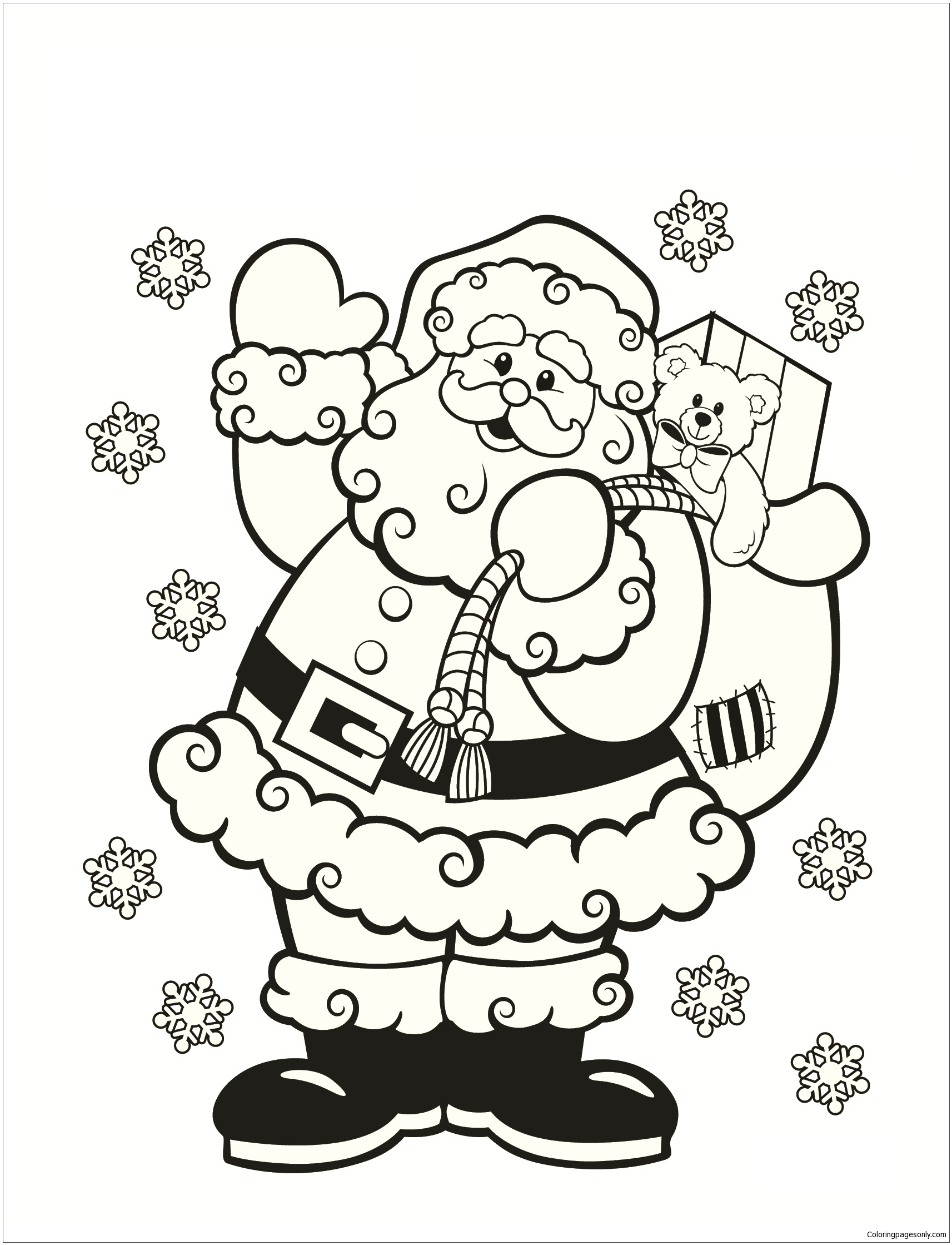 Santa Coloring Page Free Printable Coloring Pages