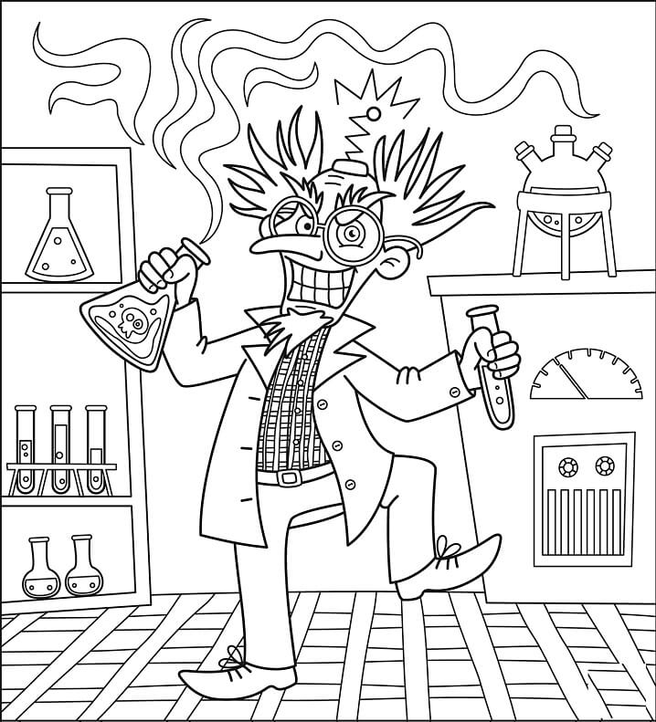 Scientist 9 Coloring Page Free Printable Coloring Pages For Kids