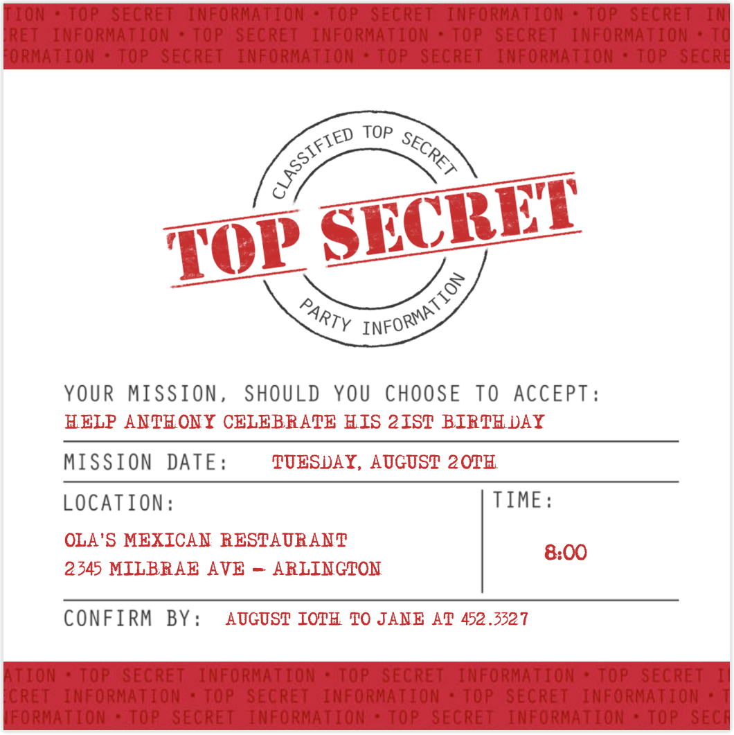 Secret Society Invitation Template Printable Word Searches