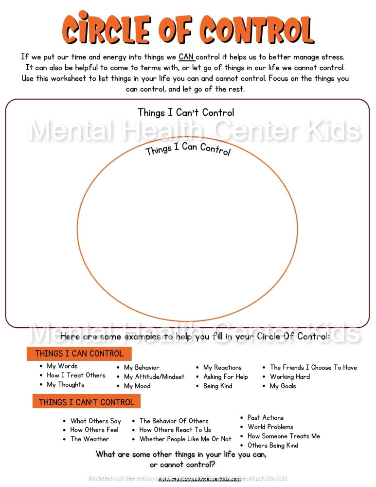 Self Control Worksheets Worksheets Library