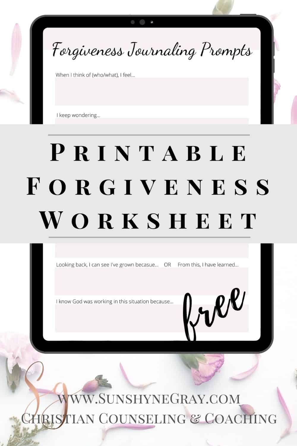Self forgiveness Worksheets LightandSaltDesign Worksheets Library