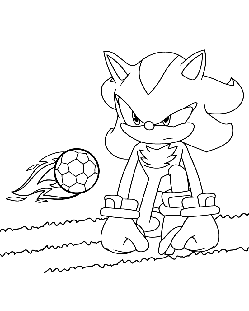 Shadow Fighting Sonic Coloring Page