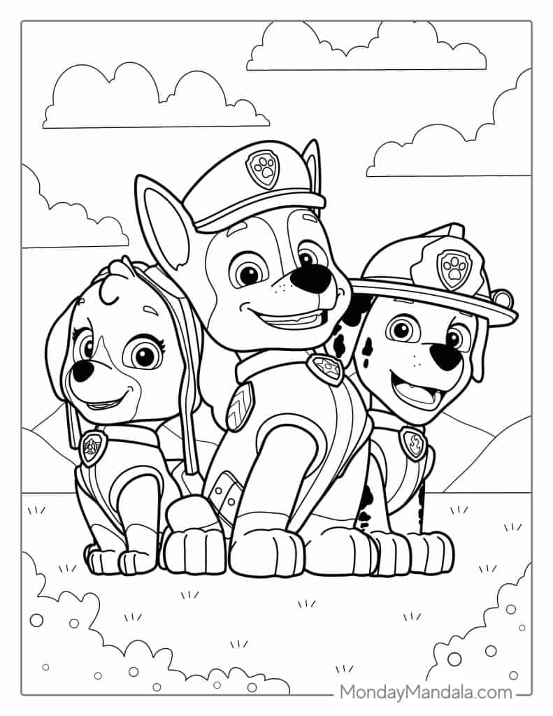 Coloring Pages Paw Patrol Printable