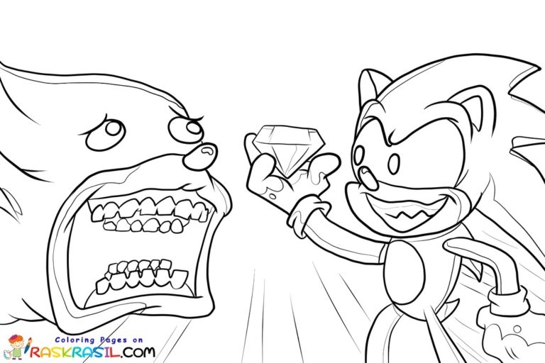 Shin Sonic Coloring Pages
