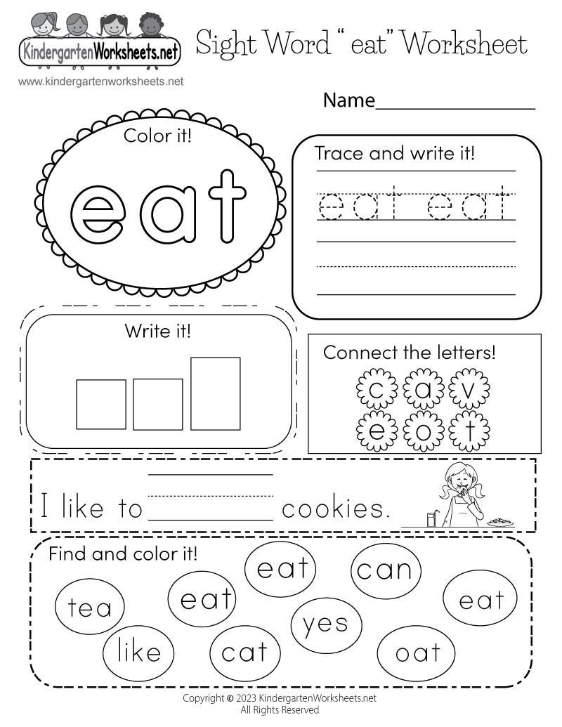 sight word be worksheet