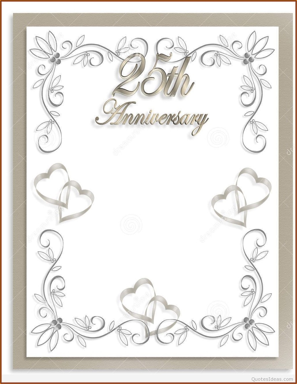 Silver Wedding Anniversary Invitations Templates Template 2 Resume 
