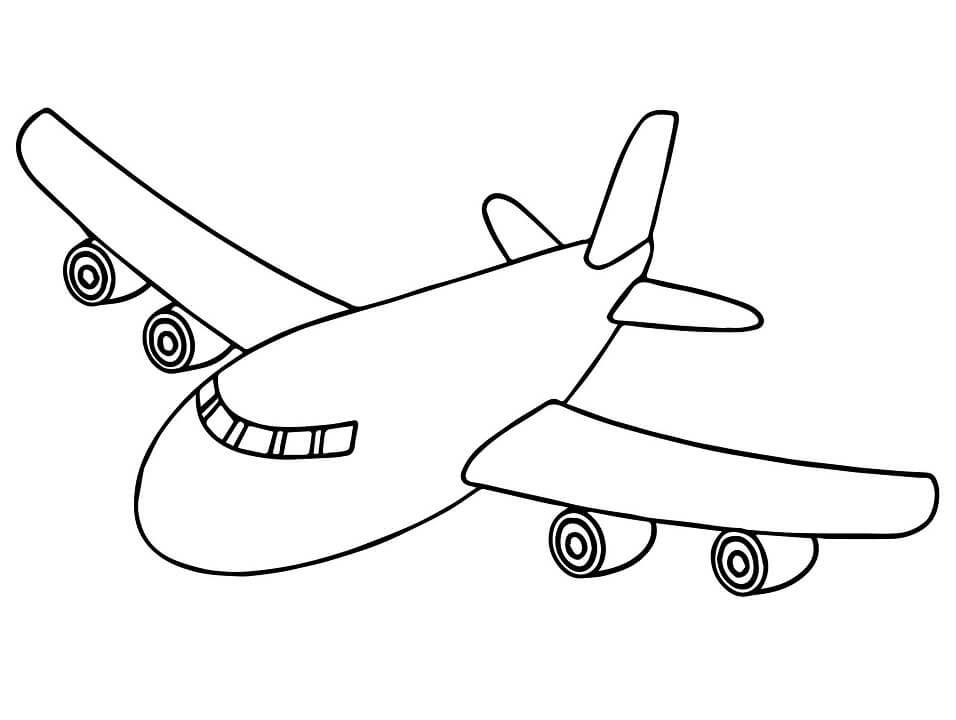 Simple Aeroplane Coloring Page Free Printable Coloring Pages For Kids