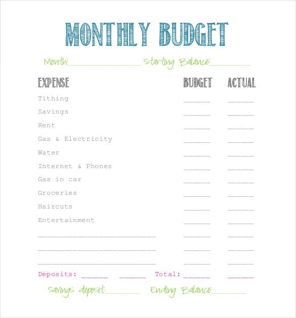 Simple Budget Worksheet Pdf Budgeting Worksheets