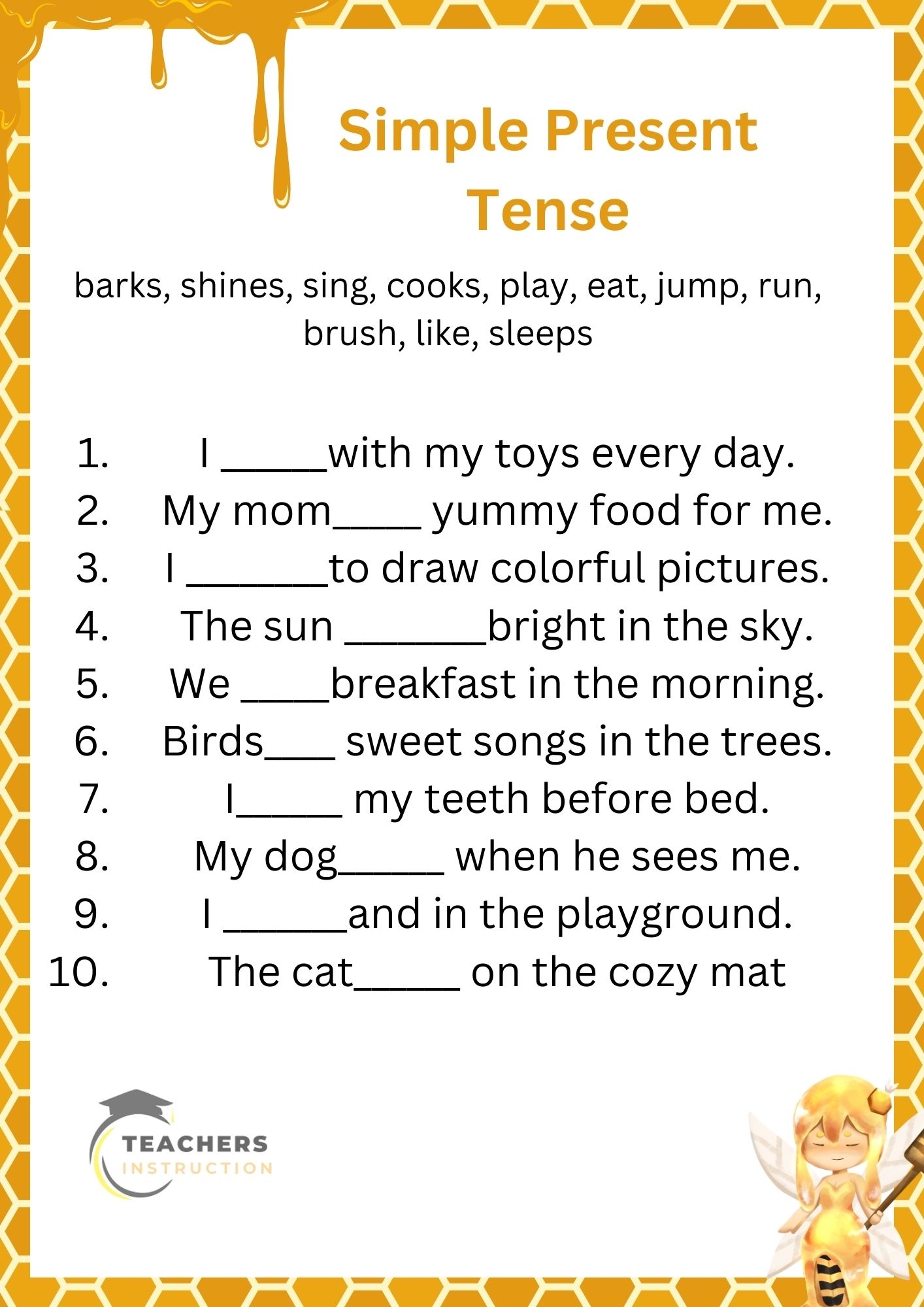 present simple worksheet