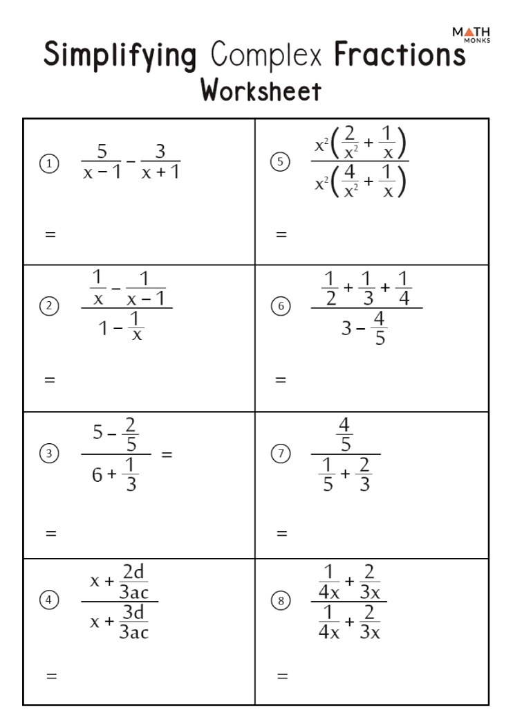Simplifying Fractions Worksheets Math Monks Worksheets Library