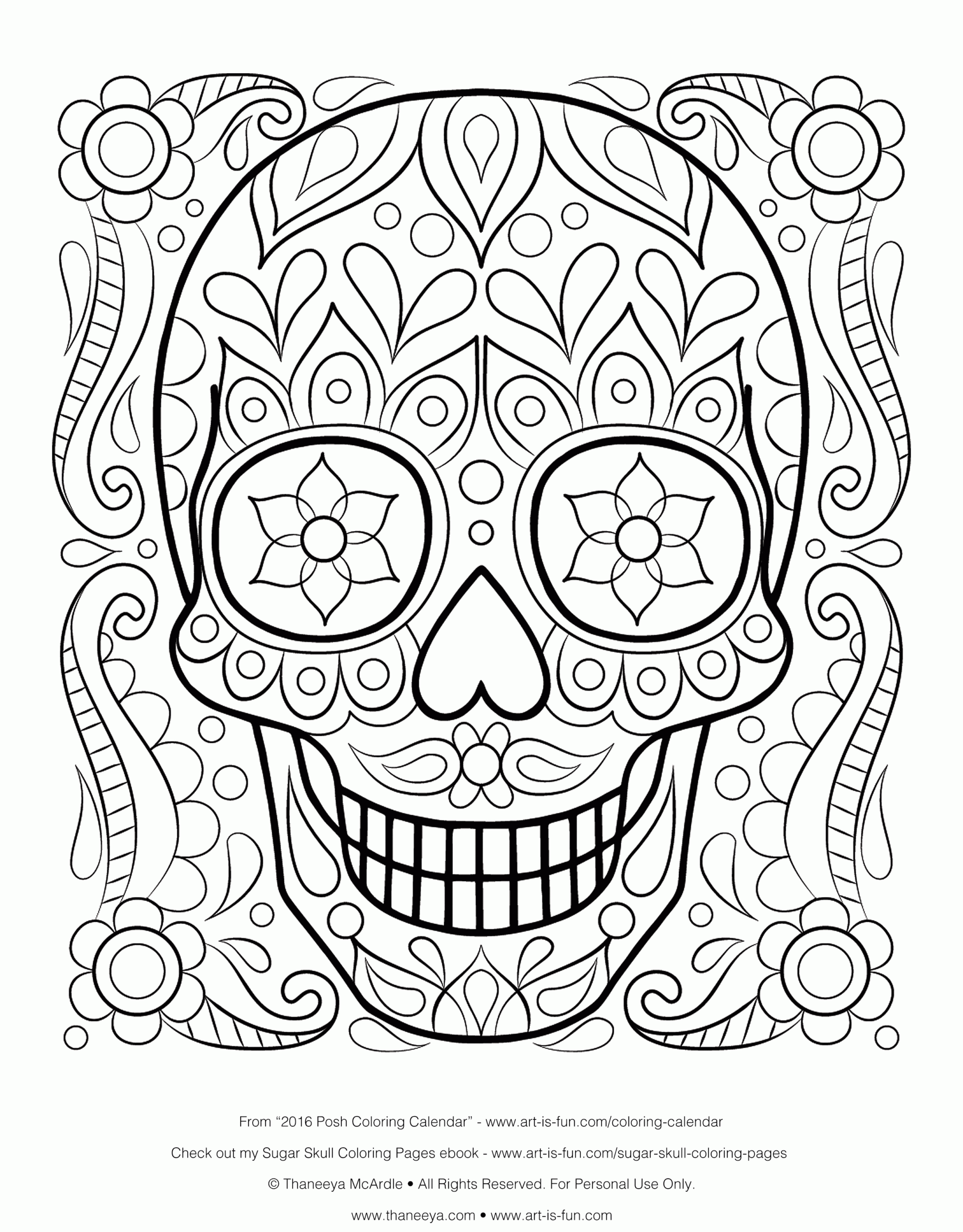 Skull Candy Coloring Pages Coloring Home