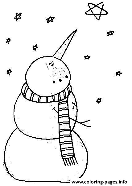 Snowman Free Coloring Christmas Pages Printable9639 Coloring Page Printable