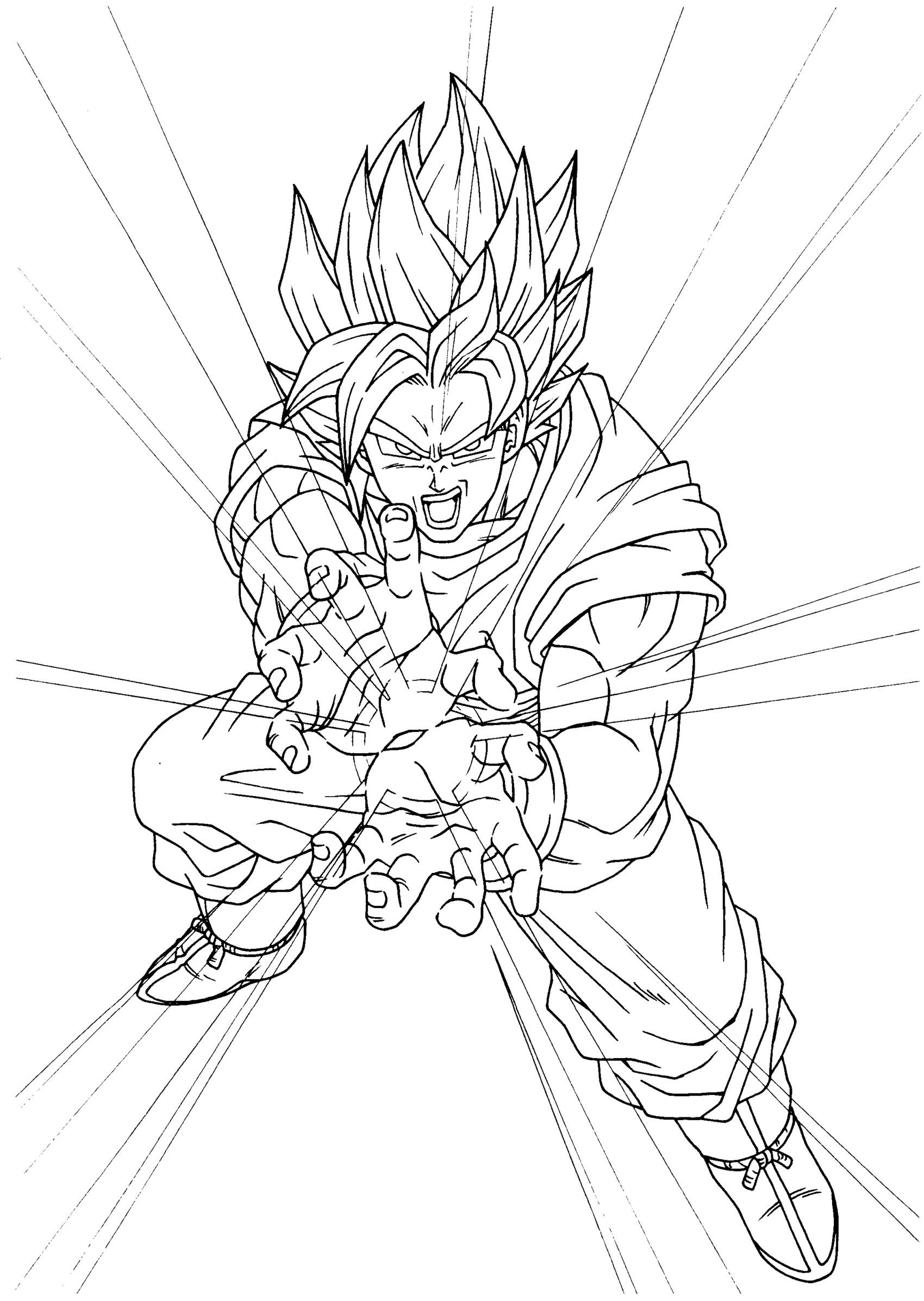 Songoku Dragon Ball Coloring Pages