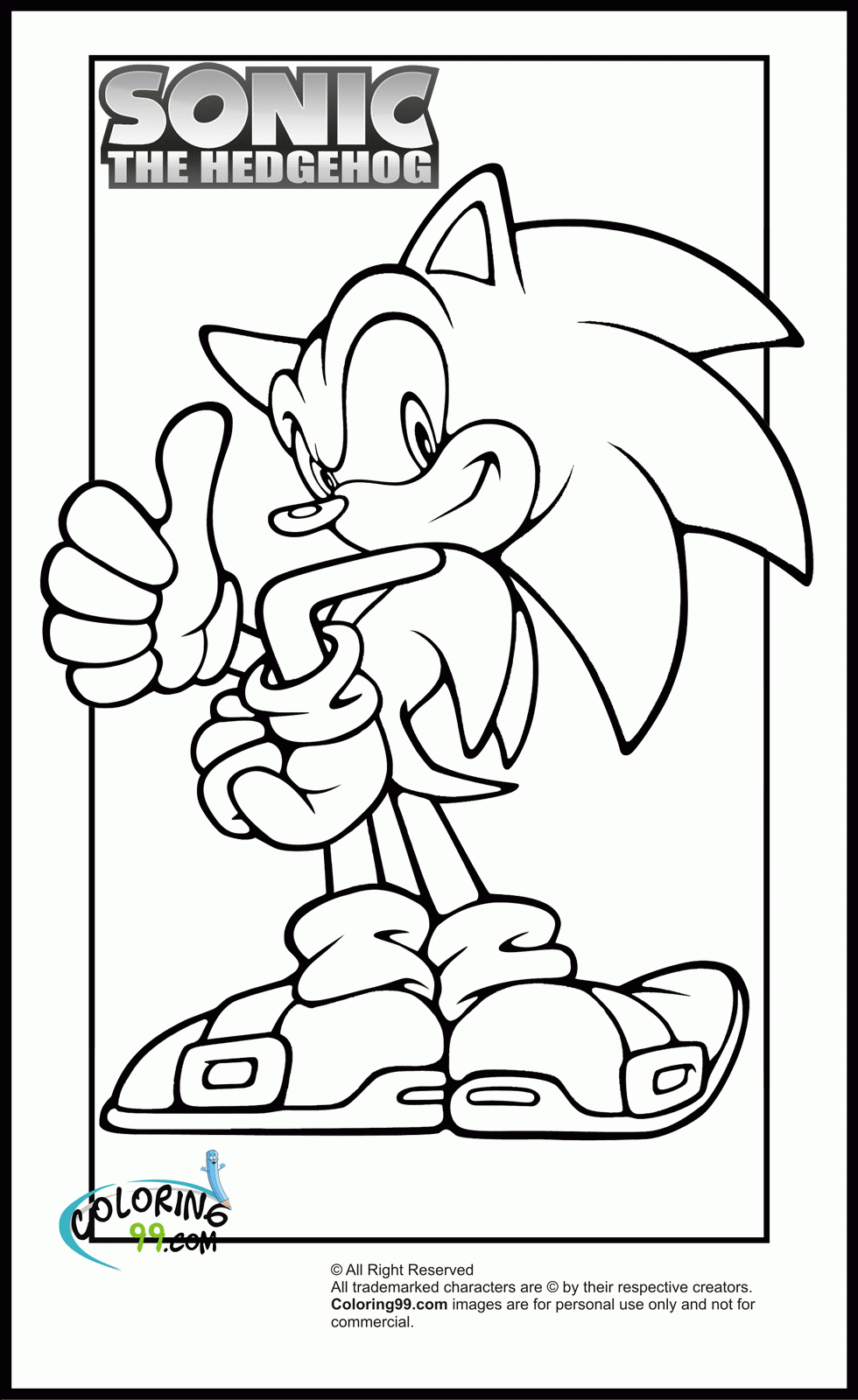 Free Sonic Color Pages
